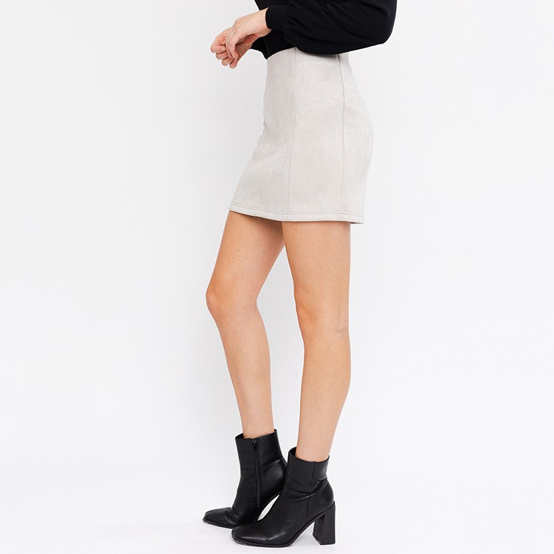 Shelly Faux Suede Skirt S-L