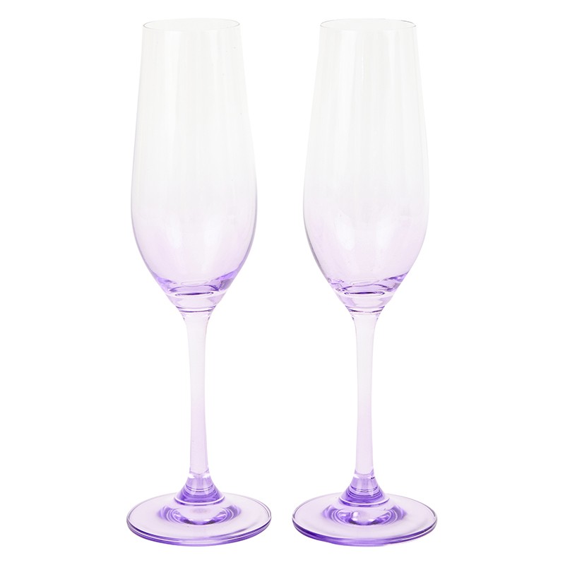 Colored Champagne Glasses - Set of 2