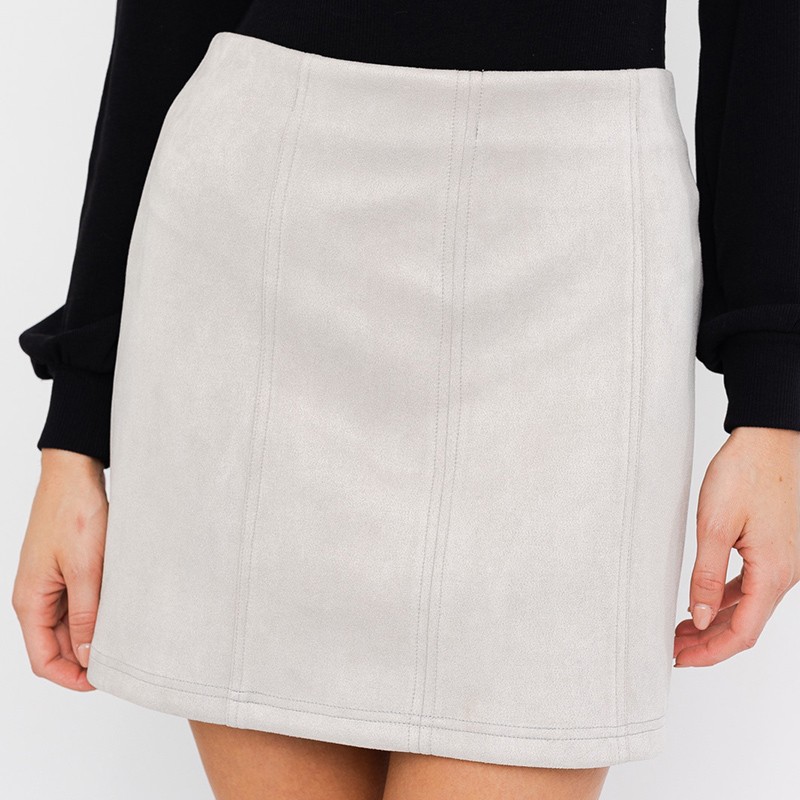 Shelly Faux Suede Skirt S-L