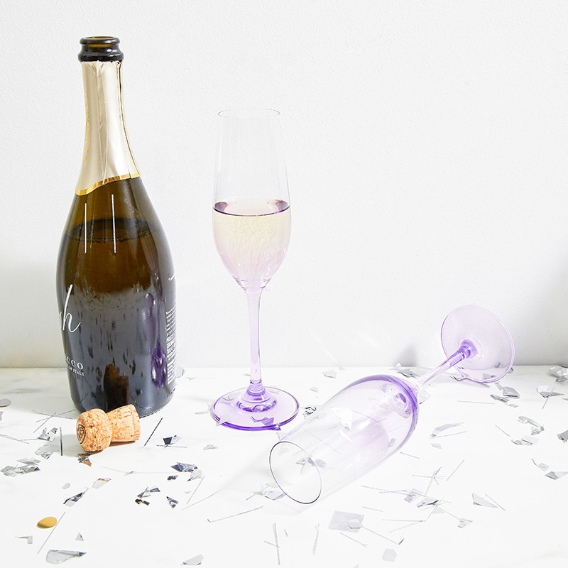 Colored Champagne Glasses - Set of 2