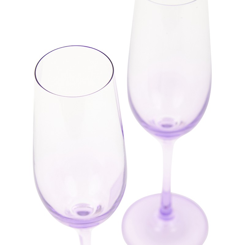 Colored Champagne Glasses - Set of 2