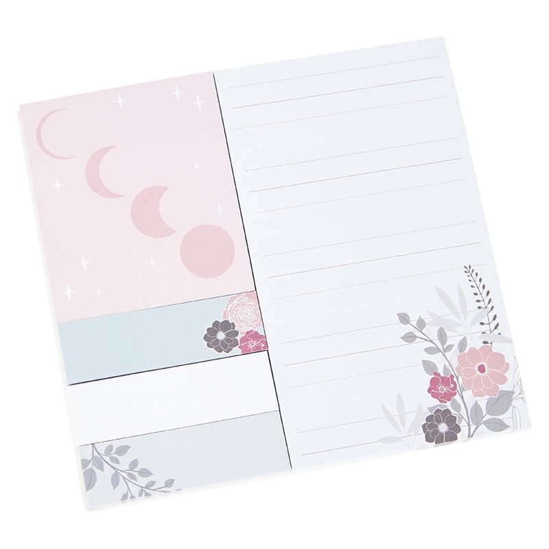 Sticky Note Pad - Floral Moon Collection