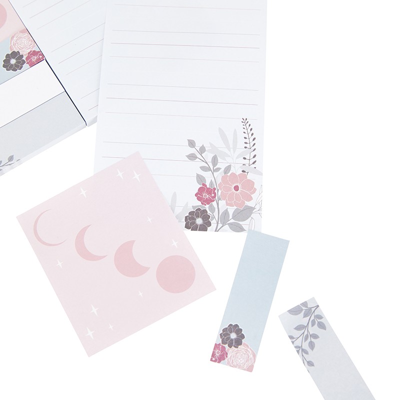 Sticky Note Pad - Floral Moon Collection