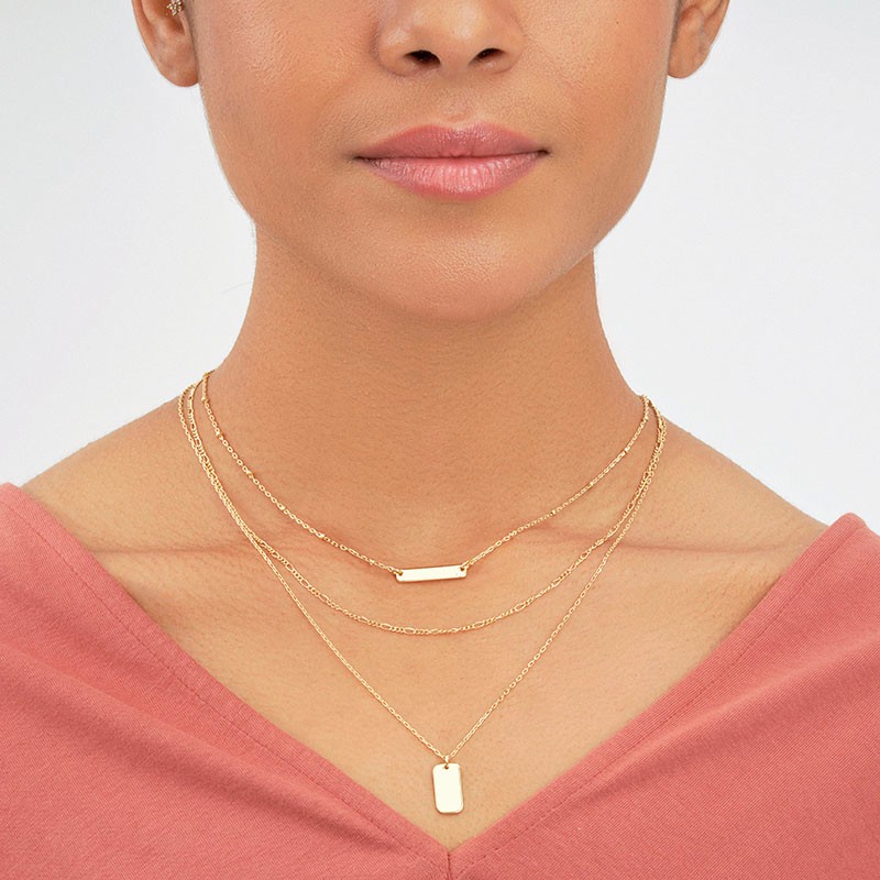 Triple Layered Bar Necklace