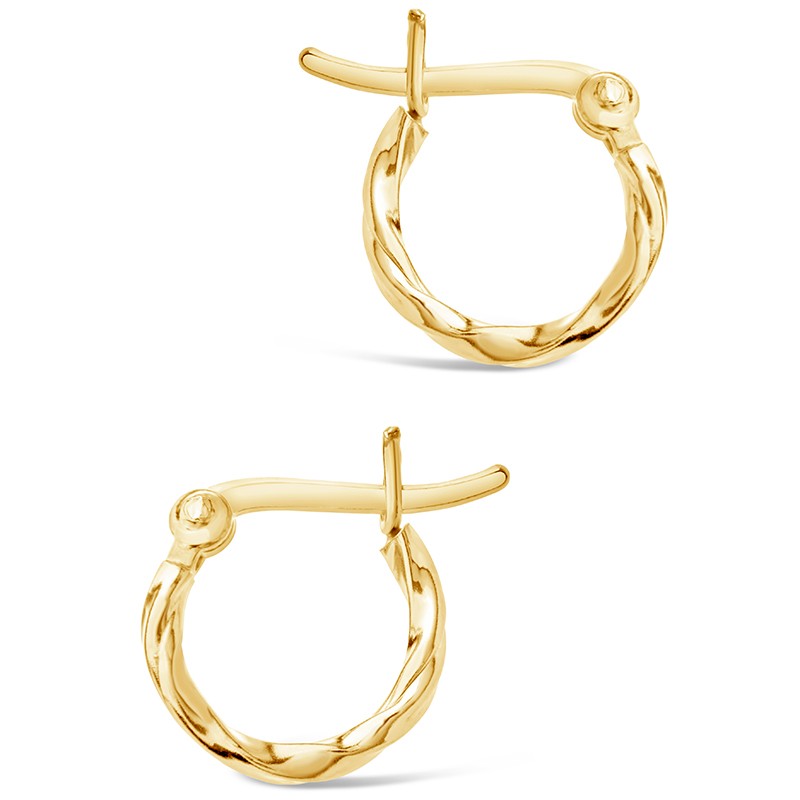 Sterling Silver Simple Twist Hoops