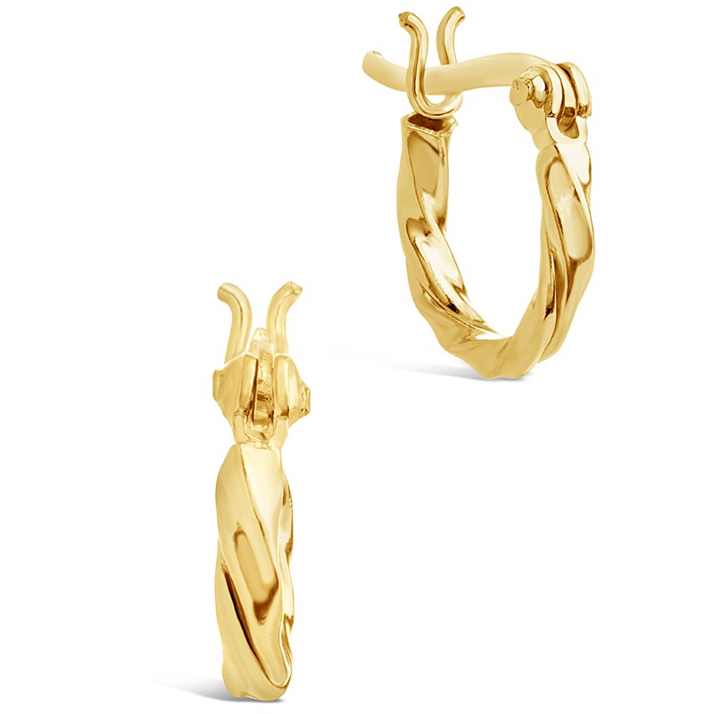 Sterling Silver Simple Twist Hoops