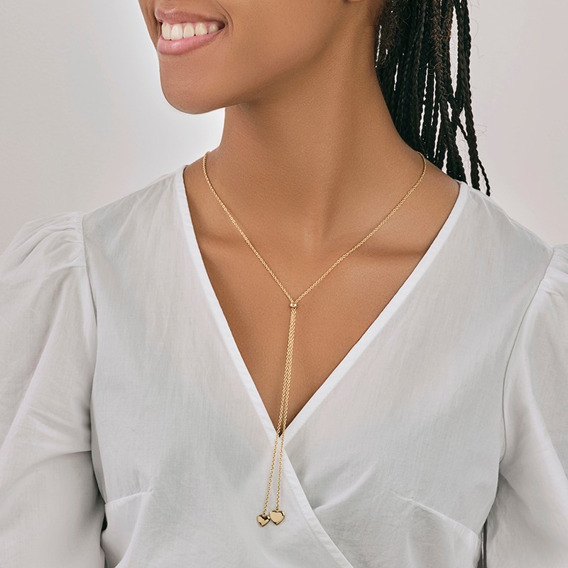 Heart Drop Bolo Necklace