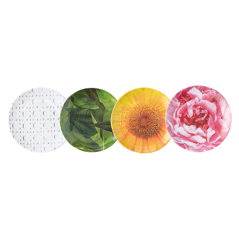 Patio Floral Melamine Coaster Set