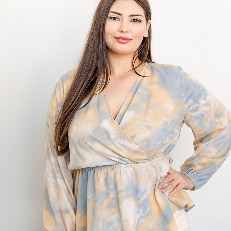 Out of My Dreams Surplice Top - 1X