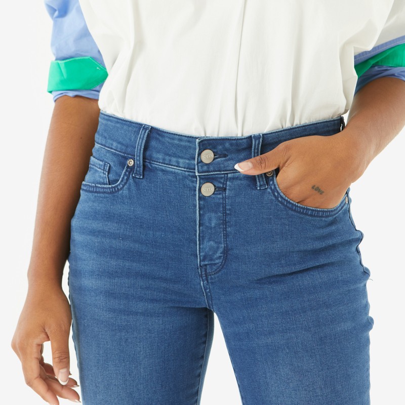 Marilyn Ankle Slit Denim - 6