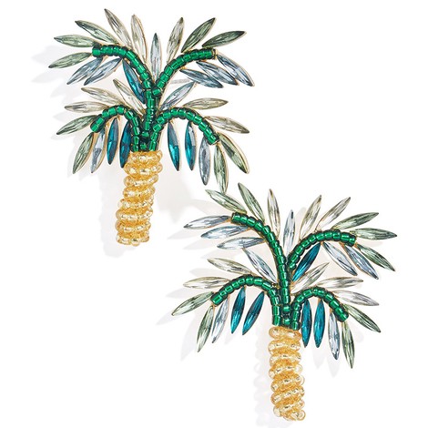 Baublebar Palm Tree Earrings BaubleBar Crystal Palm Tree Dangle