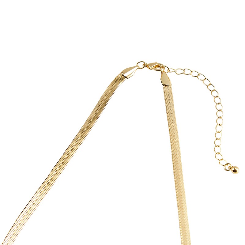 Gold Herringbone Necklace