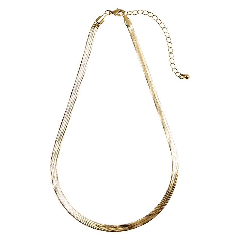 Gold Herringbone Necklace