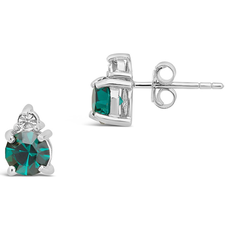 Sterling Silver Birthstone Studs
