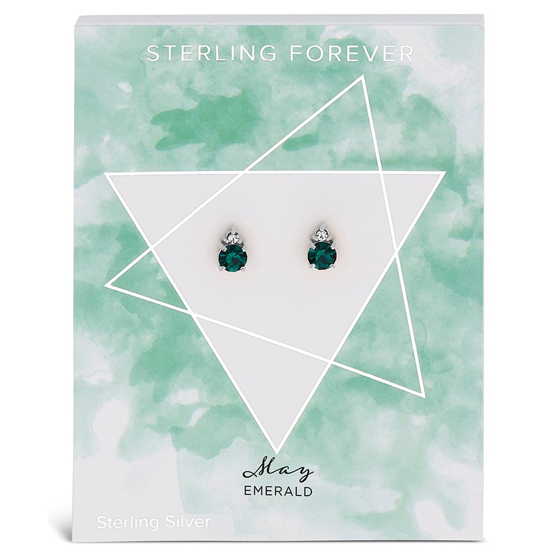 Sterling Silver Birthstone Studs