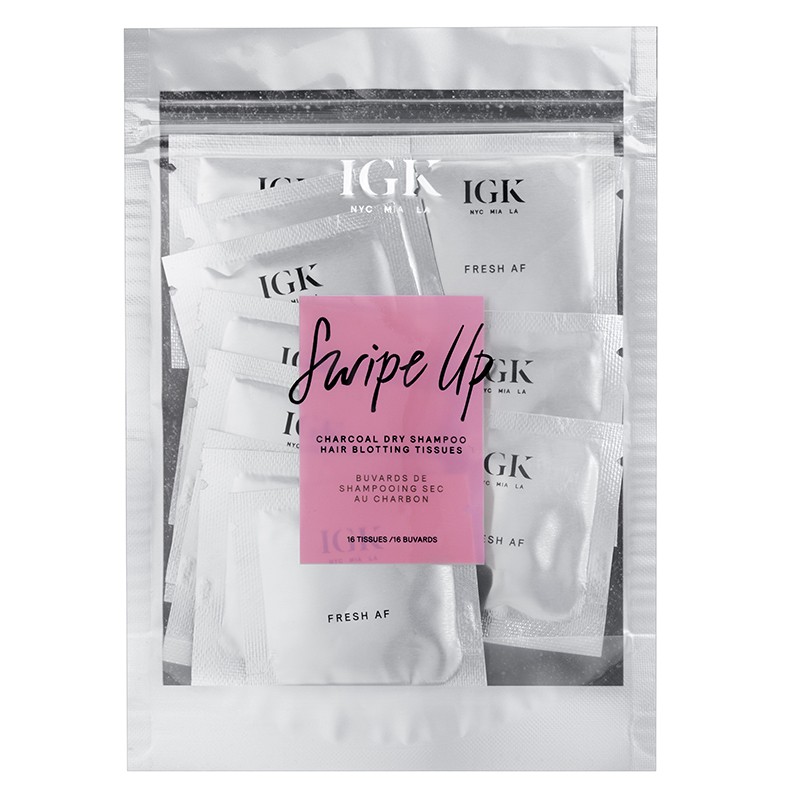 SWIPE UP Black Charcoal Dry Shampoo Hair Blotting Tissues