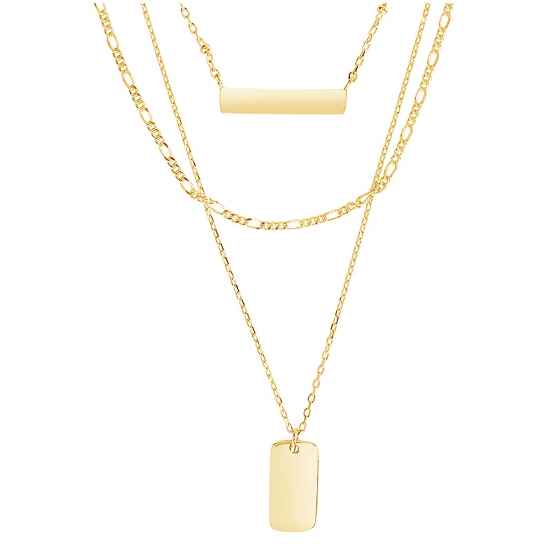 Triple Layered Bar Necklace