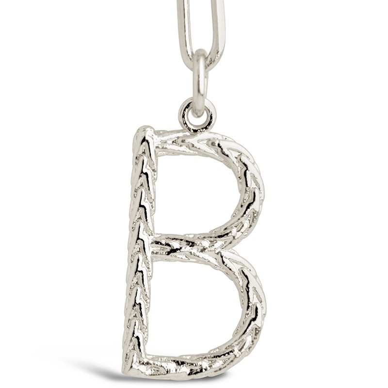 Braided Initial Pendant Necklace