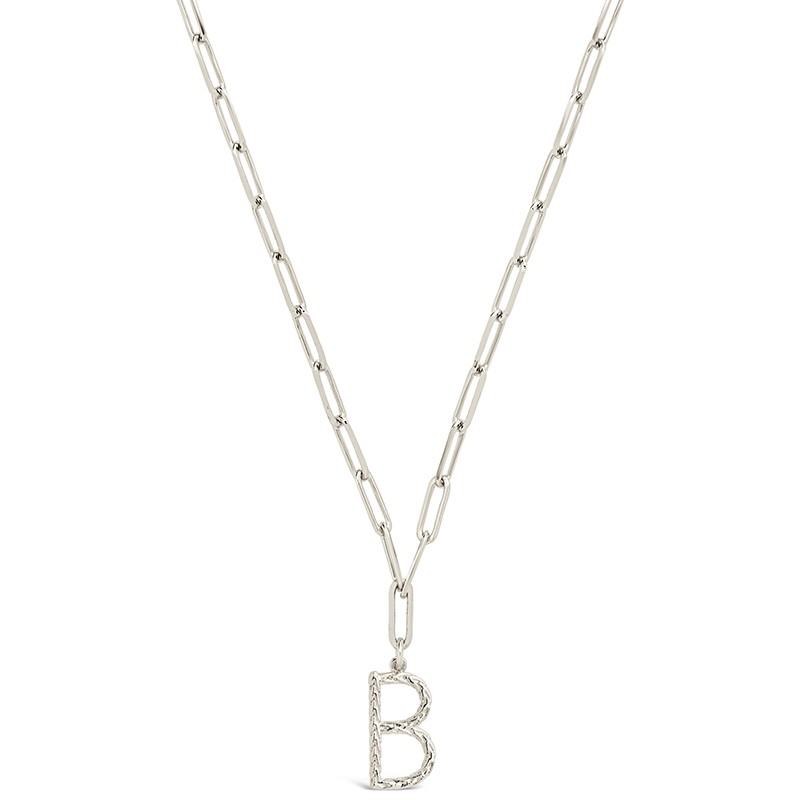 Braided Initial Pendant Necklace