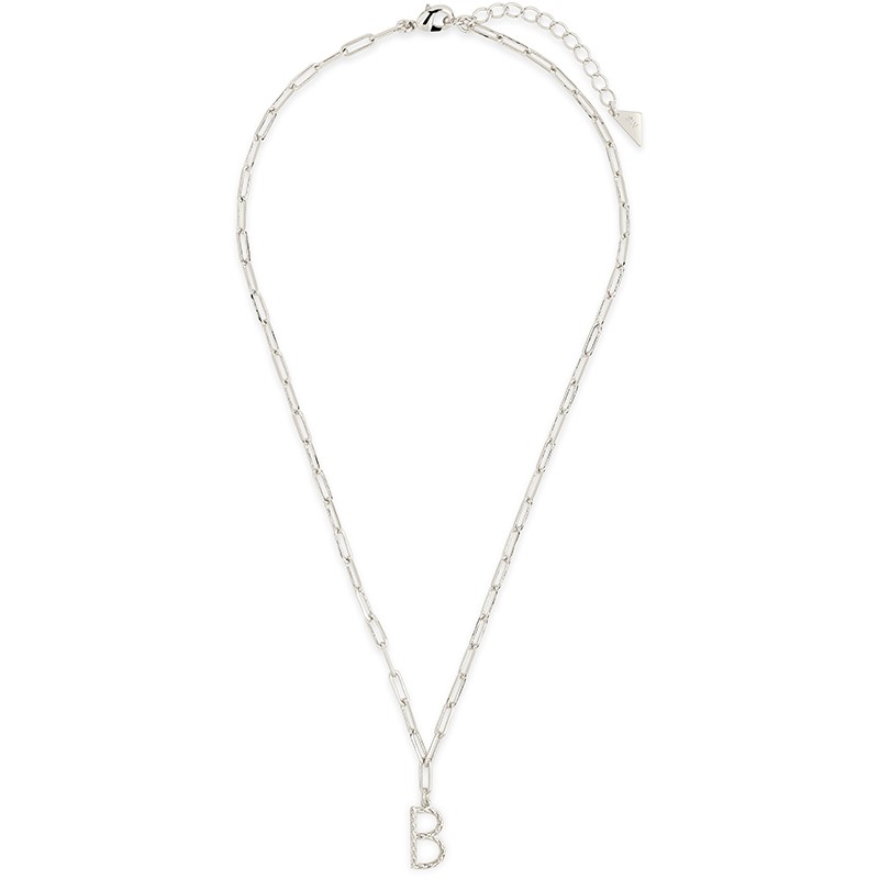 Braided Initial Pendant Necklace