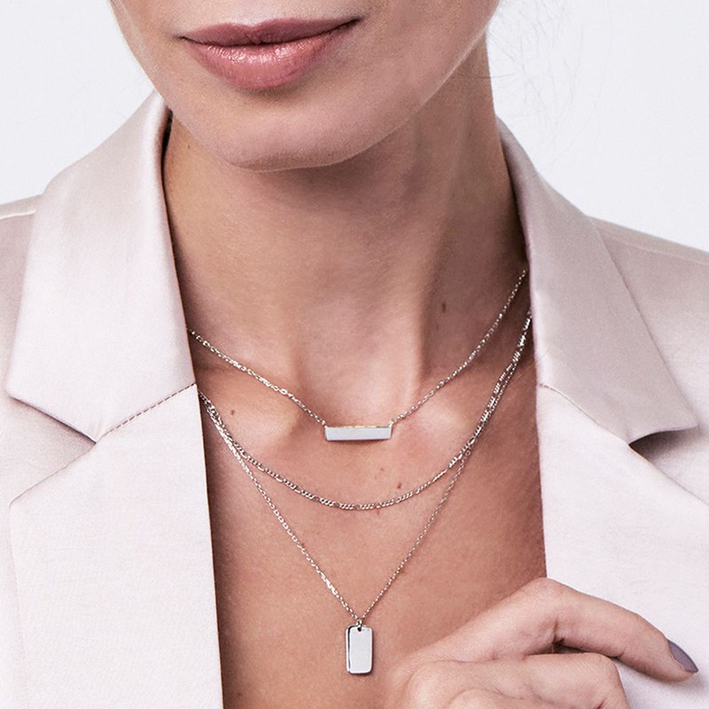 Triple Layered Bar Necklace