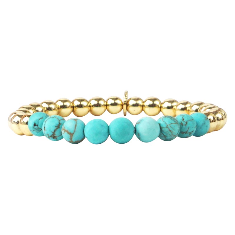 Beaded Bracelet with Natural Stone
