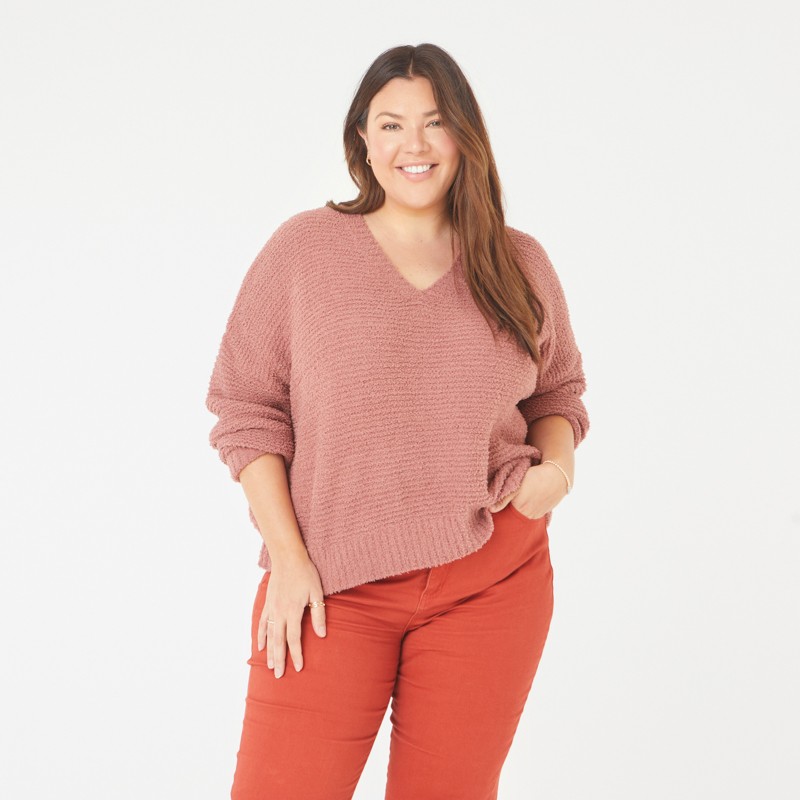 Pop V Neck Pullover - 2X/3X
