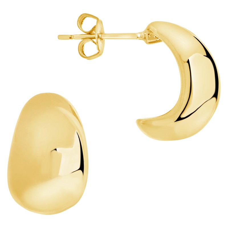0.6" Chunky Huggie Stud Hoops