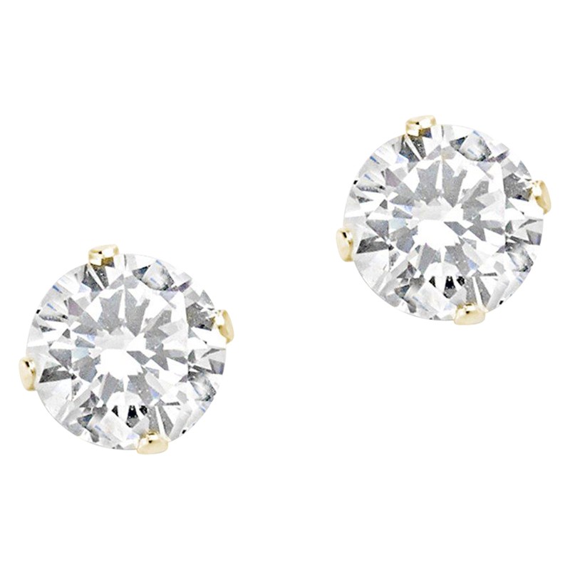 Sterling Silver 5mm CZ Stud Earrings