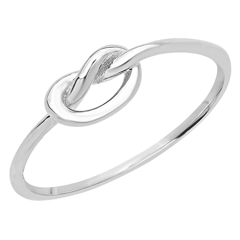 Sterling Silver Thin Love Knot Ring