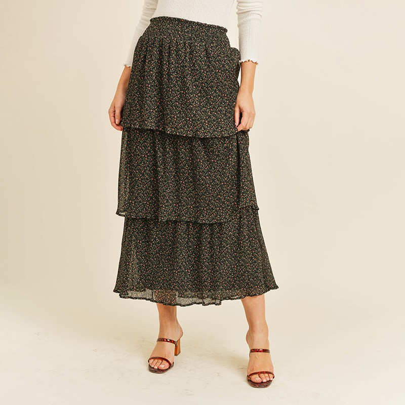 Lucy Layered Floral Skirt
