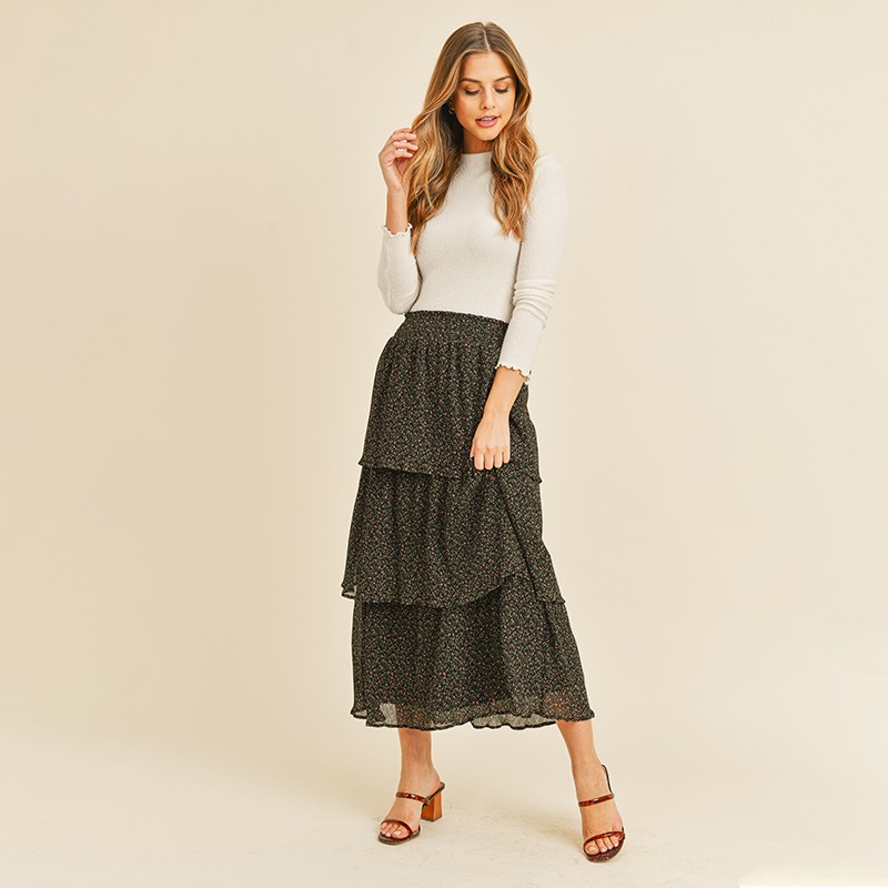 Lucy Layered Floral Skirt