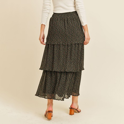 ★24-25FW新作★YOUHEE★FLOWER PATTERN LAYERD SKIRT PANTS Layered Skirt Pants – La Garçonne