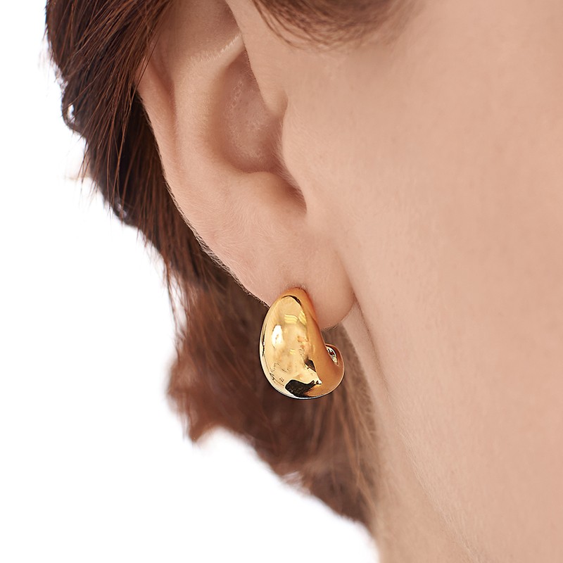 0.6" Chunky Huggie Stud Hoops
