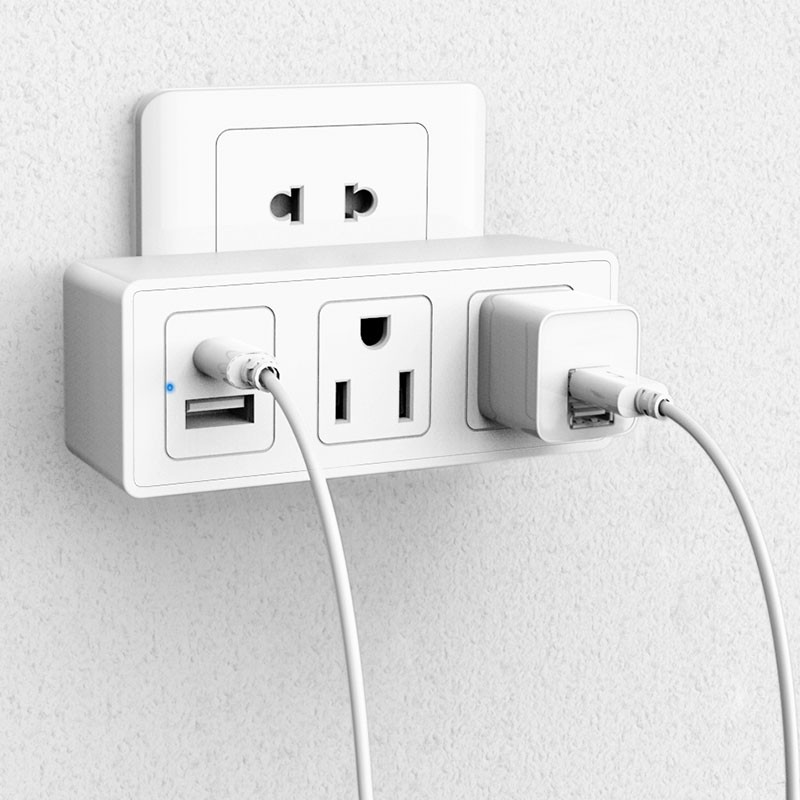 2 Wall Outlets with USB-C and USB-A Ports