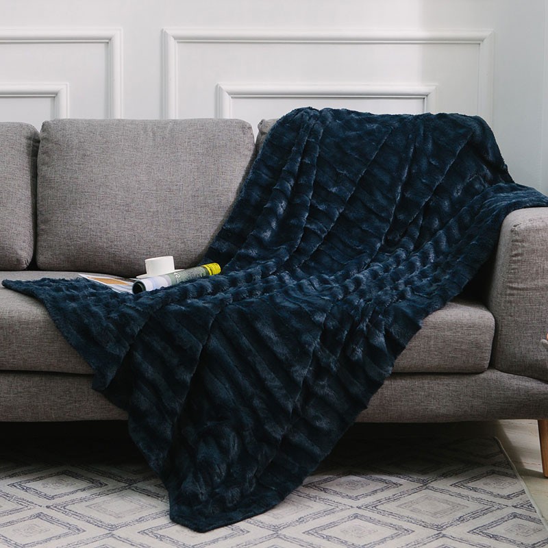 Cozy Faux Fur Throw Blanket - Large