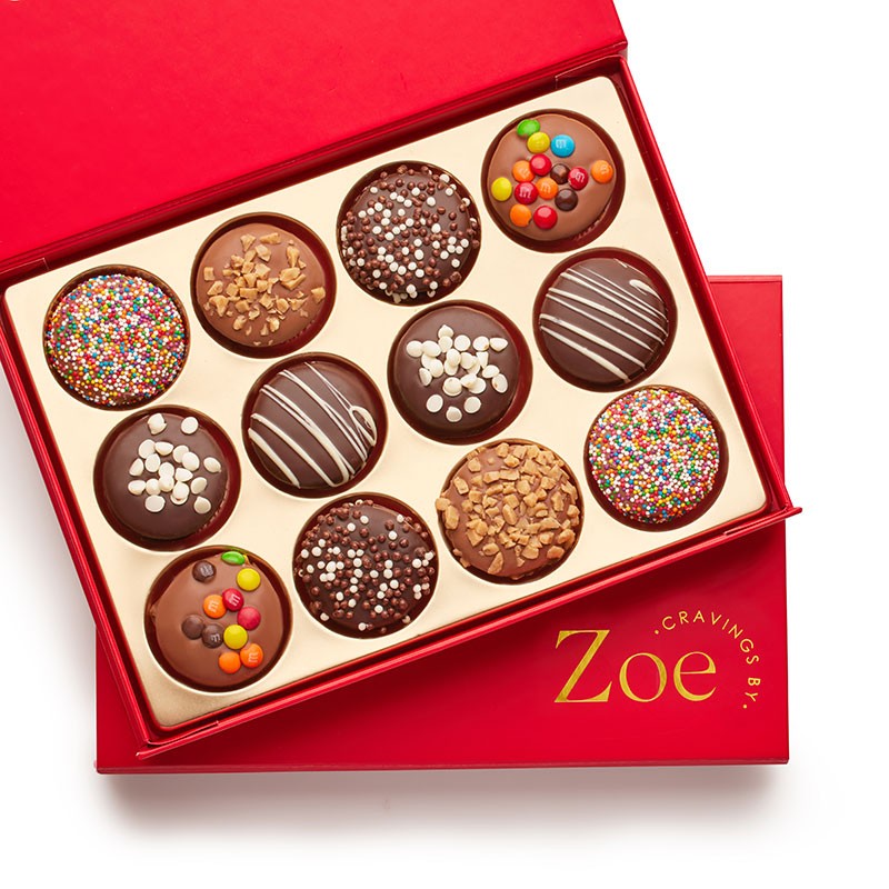Gourmet Chocolate Double Stuffed Sandwich Cookies With Gift Box