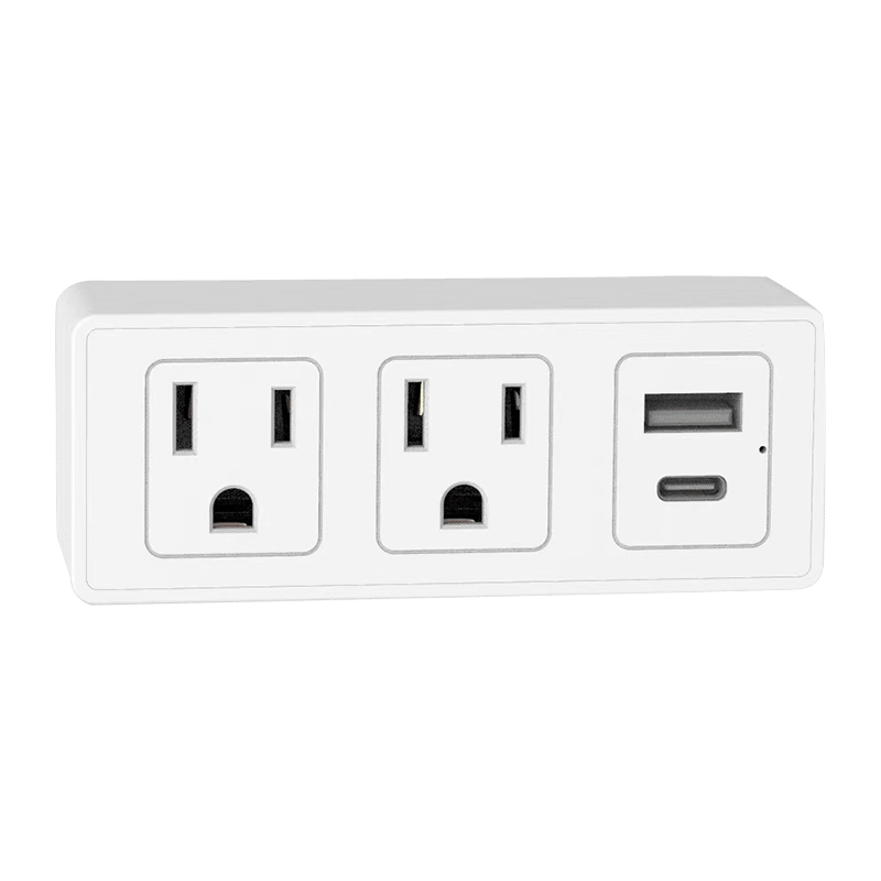 2 Wall Outlets with USB-C and USB-A Ports