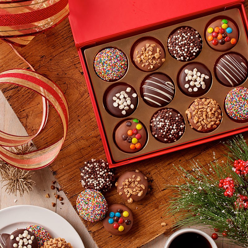Gourmet Chocolate Double Stuffed Sandwich Cookies With Gift Box