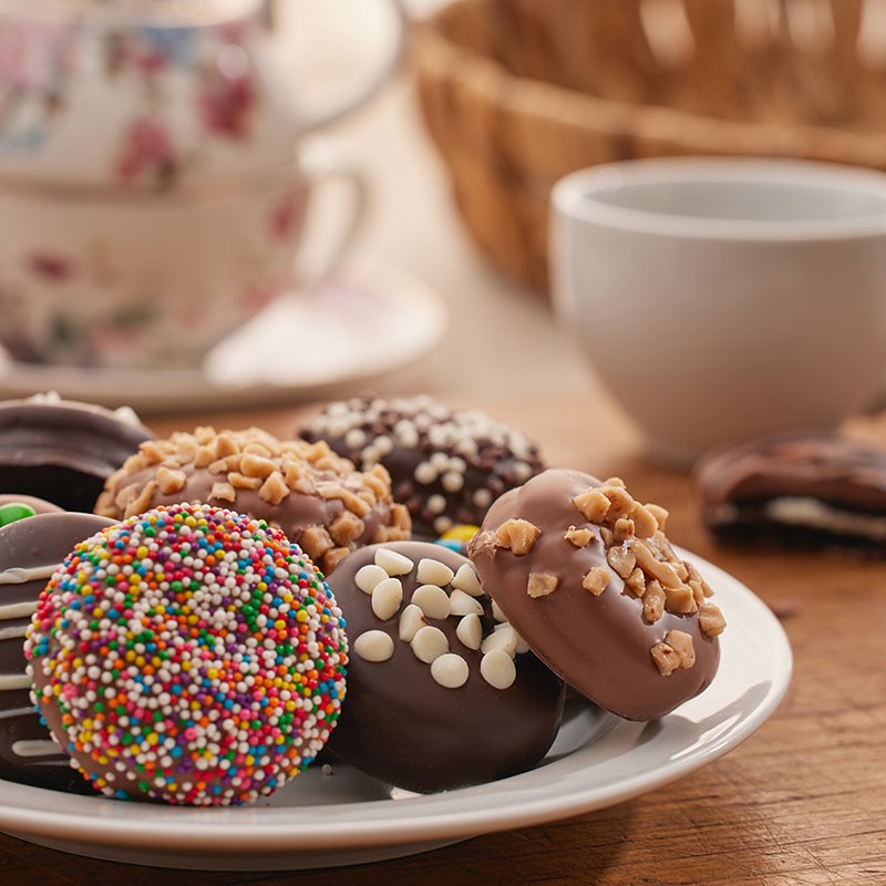 Gourmet Chocolate Double Stuffed Sandwich Cookies With Gift Box