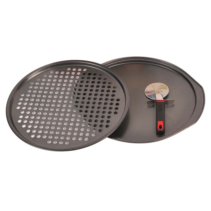 Pizza Crisping Pan Set & Cutter