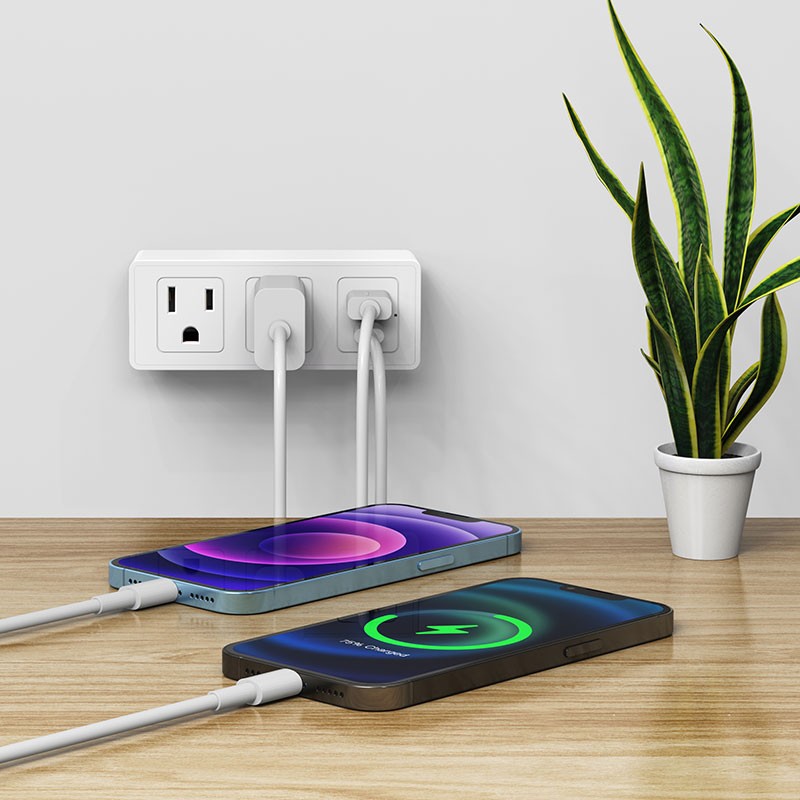 2 Wall Outlets with USB-C and USB-A Ports
