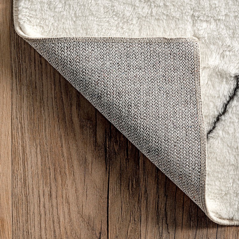 Tribal Striped Washable Shag Area Rug