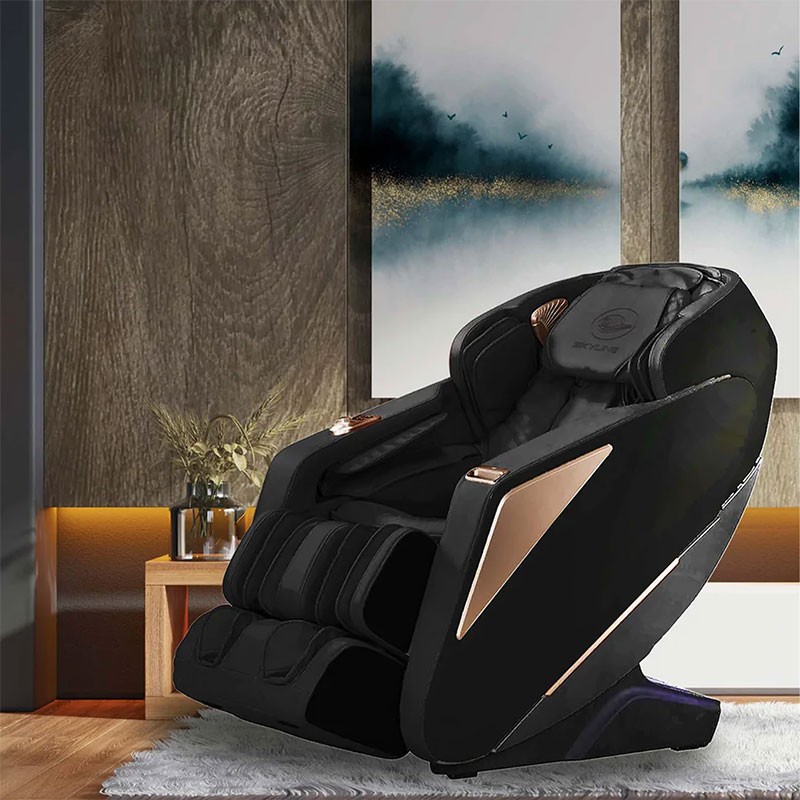 Eclipse Massage Chair Zero Gravity Recliner with Bluetooth Speaker (Black)
