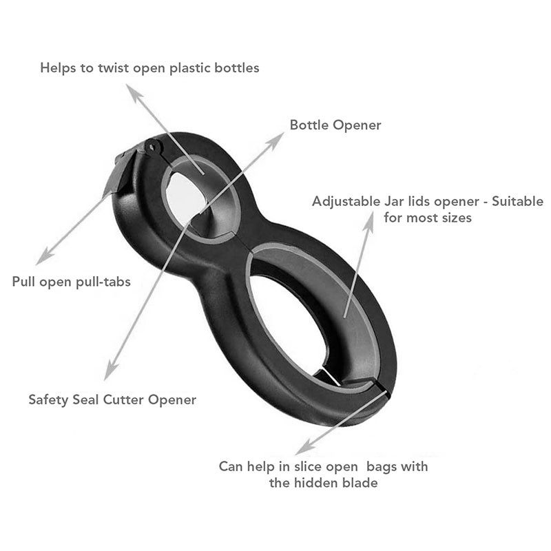 6-in-1 Jar & Bottle Opener Tool