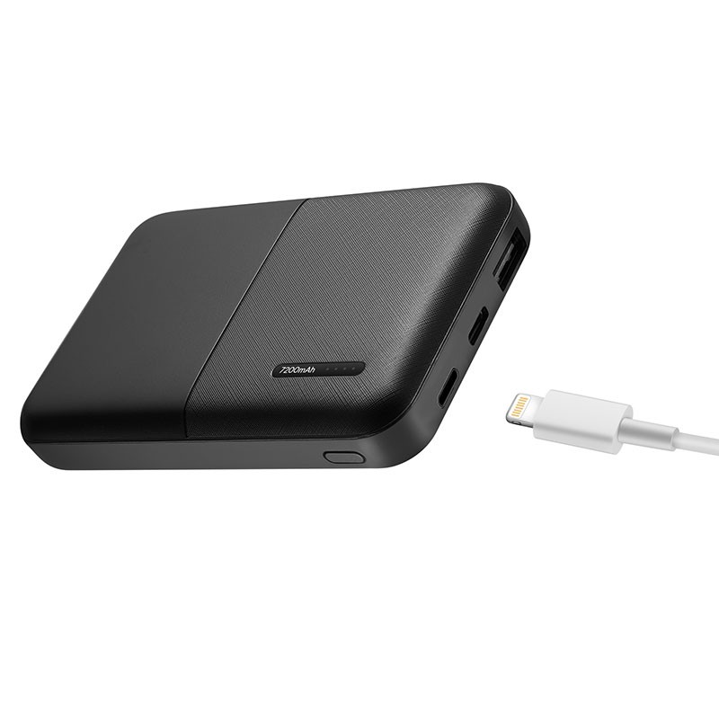 7200mAh Powerbank with Lightning Cable