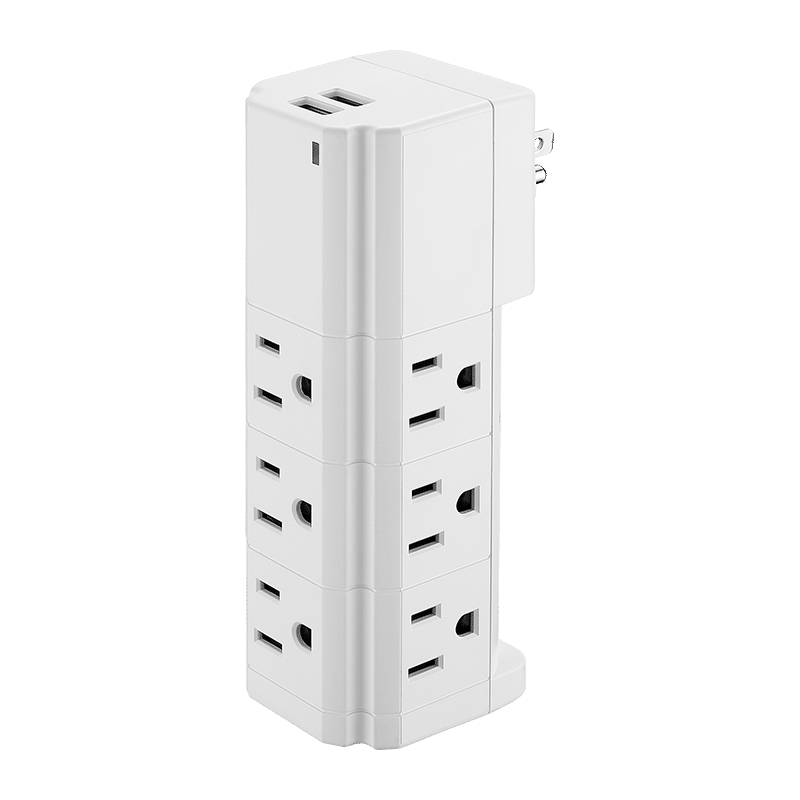 Surge Protector with 9 Wall Outlets & 2 USB Ports