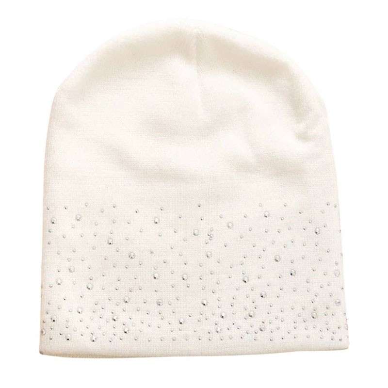 Rhinestone Decor Beanie