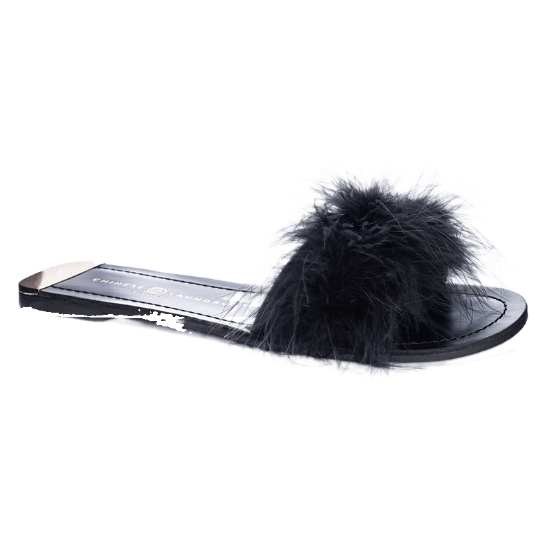 Zoey Marabou Feather Slide - 7.5