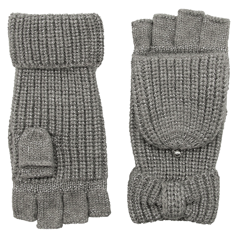 Metallic Bow Pop-Top Gloves